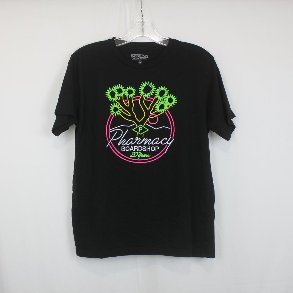 Pharmacy Short Sleeve Graphic Shirt with Neon Colors